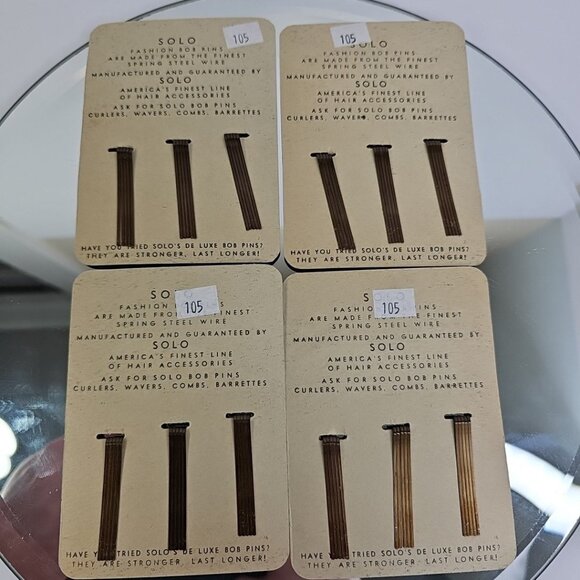 Solo Fashion Bob Pins New Old Stock Made in Canada Set Of 4 Packs: 30 Pins Total - Picture 3 of 5